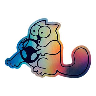 TLP镂空车贴 肥猫宠物开车驾驶员方向盘汽车车身后风挡玻璃贴纸