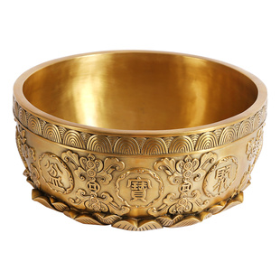 黄铜聚宝盆摆件铜缸家居客厅办公室装饰品摆设公司乔迁开业礼品