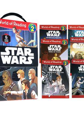 英文原版 迪士尼星球大战World of Reading Star Wars Boxed Set: Level 2 盒装6册 儿童分级阅读图画故事绘本 男生喜爱 4-8岁