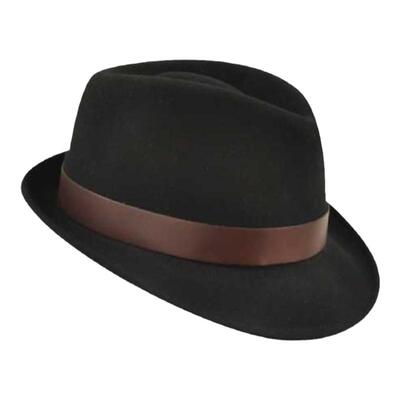 防水卷边拼色休闲风男礼帽