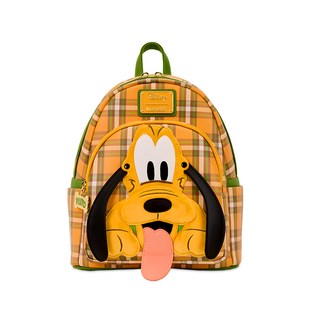 Loungefly迪士尼布鲁托正版周边礼物格纹斜挎包女胸包双肩包背包