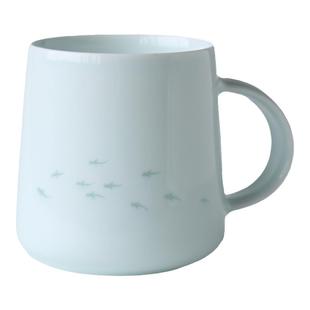 子木鱼玲珑陶瓷杯子简约办公室水杯盖茶杯景德镇咖啡杯男生日礼物