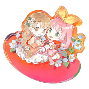 亚克力炫彩无底座摇摇乐立牌定制卡通动漫钥匙扣定做透明挂件订制