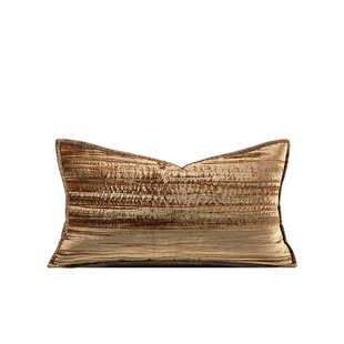 柏洛斯Gorgeous〖皱金〗轻奢高端鎏金咖客厅沙发腰靠垫样板间靠枕