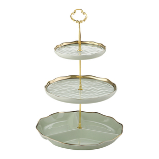 多层点心盘客厅茶几家用果盘结婚下午茶蛋糕架糖果盘子前台甜品台