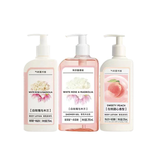 气味图书馆沐浴露女夏白玫瑰身体乳晨雾与莲持久留香花香玫瑰海