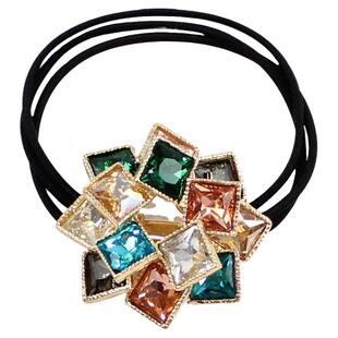 网红气质宝石发绳甜美扎头发皮筋盘发头绳个性发圈皮套女头饰发饰