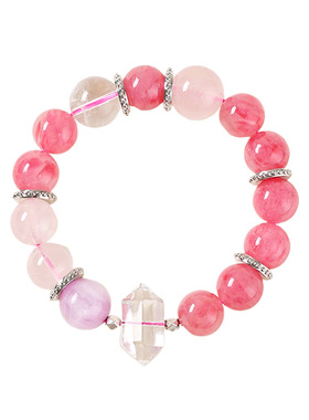 【甜蜜告白】蔷薇辉粉晶水晶手串范李李招美满情人节手链礼物女