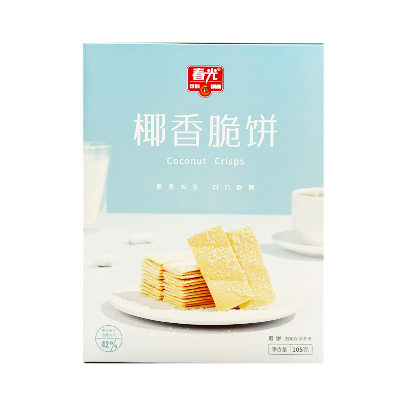 春光椰香薄饼原味椰香脆饼酥饼