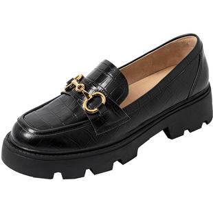 康莉comely乐福鞋女真皮厚底一脚蹬单鞋小皮鞋 159元起不定时更新