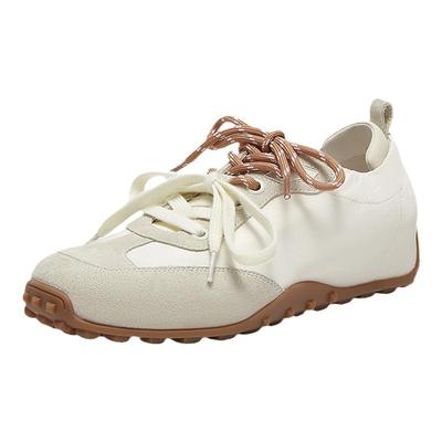 百思图2025春季新款复古户外运动德训鞋平跟圆头女休闲鞋URA01AM5