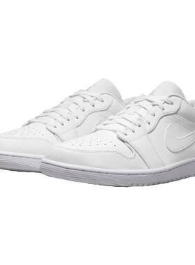 Air Jordan 1 Low AJ1 纯白 男子 运动休闲复古篮球鞋 553558-136