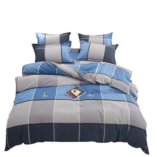 春夏全棉四件套纯棉被套床单双人被罩男生床上用品学生宿舍三件套