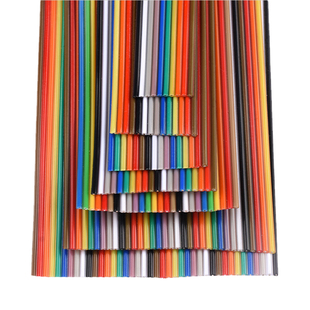 彩色排线1米杜邦线10p14/16/20/26/34/40P彩排线1.27mm间距兼容FC