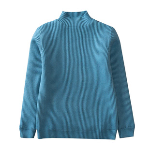 男童毛衣半高领套头毛线衣女童打底衫秋冬加厚儿童针织衫中领黑色