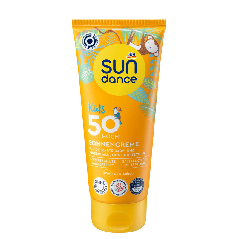 德国dm进口sundance宝宝儿童婴幼儿防晒霜 防水防晒乳SPF50