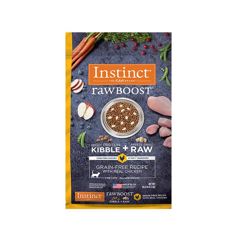 [官方旗舰店]Instinct天然百利猫粮进口双拼冻干鸡肉全猫粮双包装