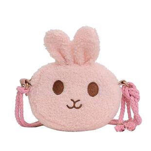 儿童兔子毛绒小包包女冬季洋气可爱斜挎毛毛包公主时尚女孩零钱包