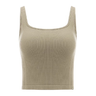 罗纹宽肩带背心半练遮挡副乳