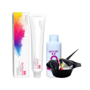 黑茶灰色染发剂2023流行色奶茶灰粽泡泡免飘自己在家染发膏植物纯