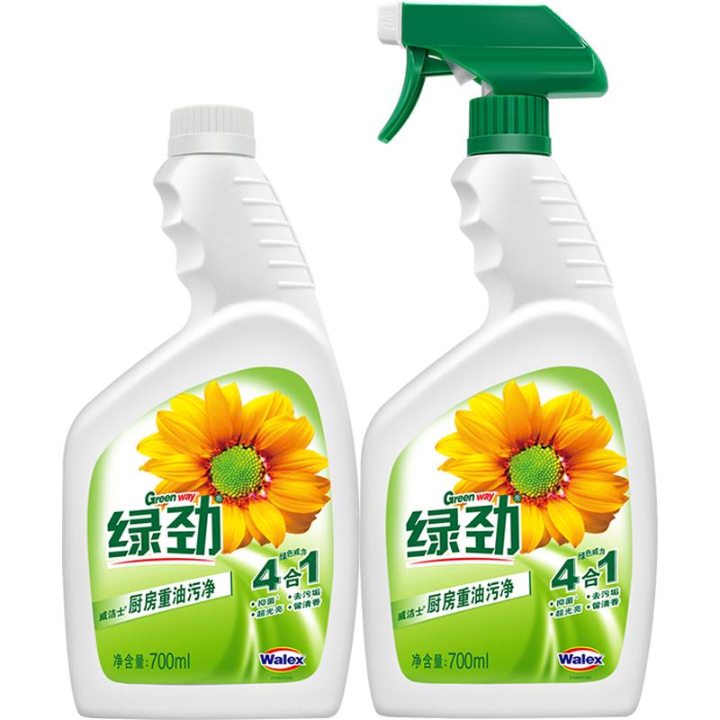 亮净绿劲厨房重油污净清洁剂抑菌去污垢光亮留清香