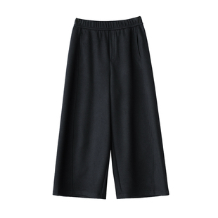 会员拍 女士松紧腰茧型裤 保暖休闲小直筒裤显瘦九分裤秋冬款女装