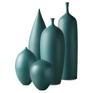 九土陶瓷细长细口花瓶白高级客厅装饰大落地花器家居侘寂艺术摆件