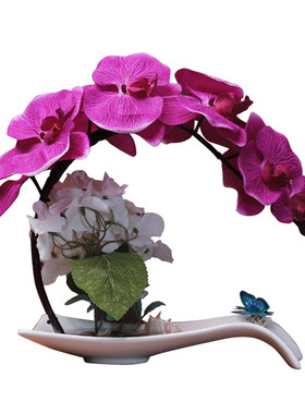 蝴蝶兰仿真花花代芙桌面装饰花