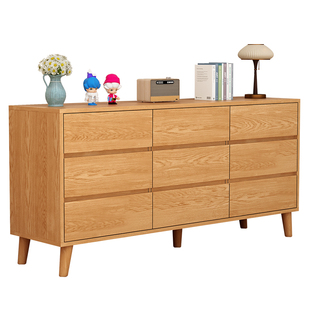 斗柜三四五斗橱客厅储物卧室收纳柜衣柜简约现代实木置物抽屉柜子