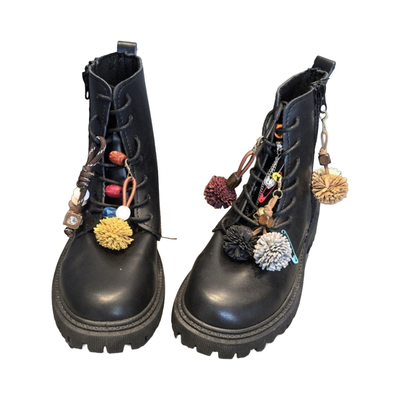 张元英同款皮革挂件鞋花配饰