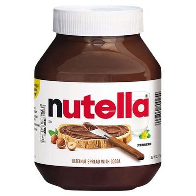 美国费列罗Nutella能多益榛子可可酱巧克力酱950g/瓶效期26.9-10