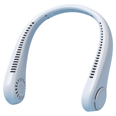 USB线充电风冷耐用塑料挂脖风扇