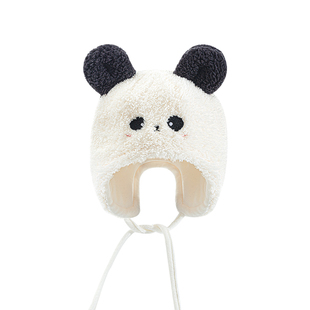 婴儿帽子秋冬季可爱宝宝加绒护耳帽保暖加厚男女童渔夫帽小月龄