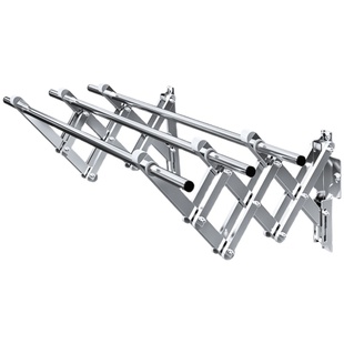 不锈钢晾衣架折叠家用被子隐形室内阳台晾衣杆推拉晒衣架侧装凉衣