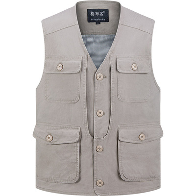 马甲舒适透气多口袋大容量