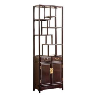 赞比亚血檀博古架新中式实木多宝阁茶叶架非洲小叶紫檀客厅古董架