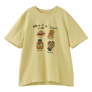 女大童韩系刺绣短袖2025夏季新款初中生舒适日光黄柔雾粉薄棉T恤