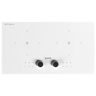 【二级能效】硕高白色电磁灶双炉高颜值嵌入式电磁炉爆炒家用电灶