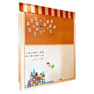 齐富实木框磁性挂墙式大黑板墙磁吸白板儿童家用画板涂鸦墙照片墙面走廊玄关学生教学绿板粉笔可擦写字板定制