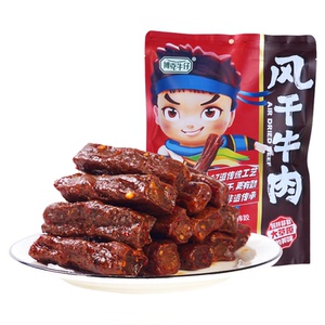 搏克牛仔风干牛肉干内蒙古特产手撕牛肉干解馋零食独立包装500g