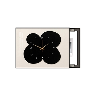 花朵电表箱遮挡盒挂画带钟表免打孔配电箱遮挡挂画2025新款高级感