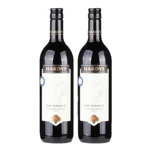 澳洲原瓶进口红酒Hardys夏迪密语赤霞珠梅洛干红葡萄酒双支装正品