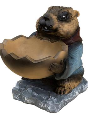 创意土拨鼠多功能家居收纳摆件