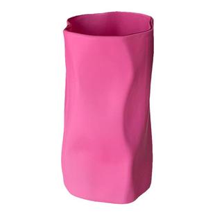 小众不规则玫红扭扭杯少女心高颜值ins水杯饮料杯咖啡杯玻璃杯子