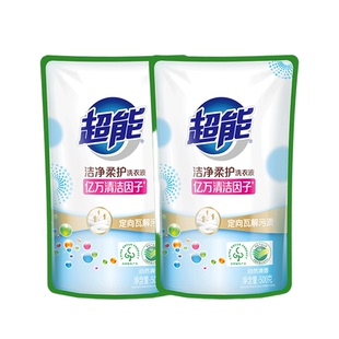 超能洗衣液补充装1kg自然清香持久留香实惠家用整箱批发易漂洗