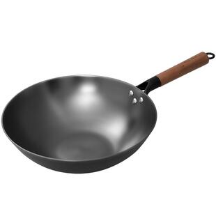 典匠铸铁炒锅铁锅家用炒菜锅无涂层不粘锅生铁平底燃气电磁炉32cm