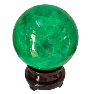 天然萤石夜光球夜明珠摆件客厅家居办公室送礼夜光石水晶球厂家