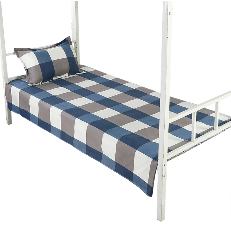 100%纯棉斜纹床单 单人宿舍1.2m垫单大学生一米二上下铺褥单加厚