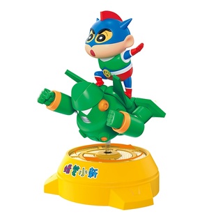 灵动创想蜡笔小新转转夜灯手办公仔生日礼物系列周边卧室新款摆件