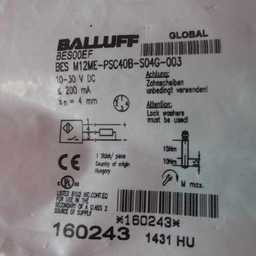 议价全新原装BALLUFF巴鲁夫 BES M12ME-PSC40B-S04G-003 BES00EF
